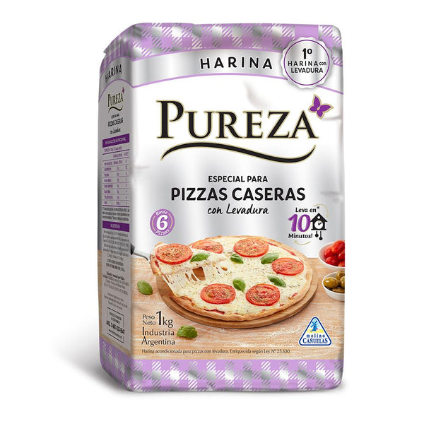 Harina Pureza Para Pizza, 1 kg [Flavores Easy-to-prepare]