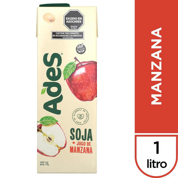 Jugo de Soja AdeS sabor Manzana, 1 lt (Otros Sabores) [Fruit Juice]