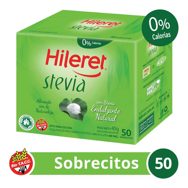 Edulcorante Hileret Stevia en Polvo (Caja x 50) [Sweetener]