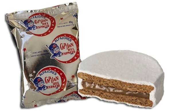 Alfajor Capitán del Espacio Blanco, 40 g (6 unidades) [Sandwich Cookies]