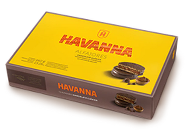 Alfajor Havanna Chocolate con leche, 330 g (Caja x 6) [Sandwich Cookies]