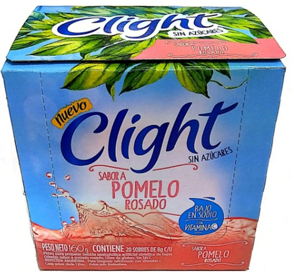 Jugo en Polvo Clight Pomelo Rosado, 8 g (Caja x 20) [Dehidrated Fruits Drink]
