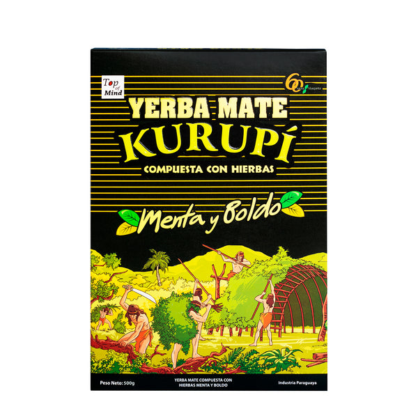 Yerba Mate Kurupí Menta y Boldo, 500 g [Mate Herbs]