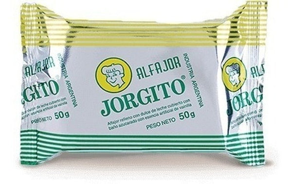 Alfajor Jorgito Blanco con Dulce de Leche, 55 g (6 unidades) [Sandwich Cookies]
